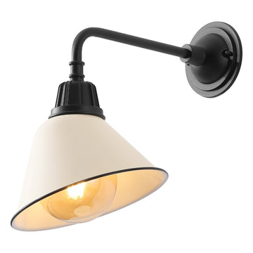 Croydon 9.63"  Farmhouse Industrial Indoor/Outdoor Iron LED Gooseneck Arm Outdoor Sconce